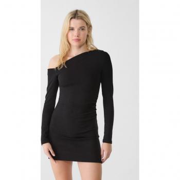 Stradivarius Vestito asimmetrico corto Nero XS