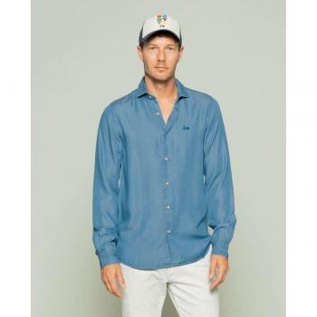 Camisa Denim Tencel Scotta 1985 Azul