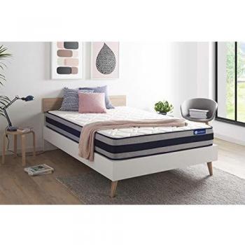 Matelas Actilatex Ergo 140x200 cm – Latex et mousse à mémoire – 24 cm d’épaisseur – Confort ferme – 5 zones