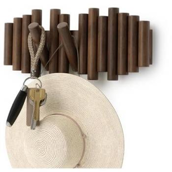 Appendiabiti Picket marrone in legno