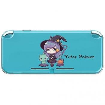 Coque Sorcière et Chat Kawai, Design Unique, Switch Lite Personnalisé
