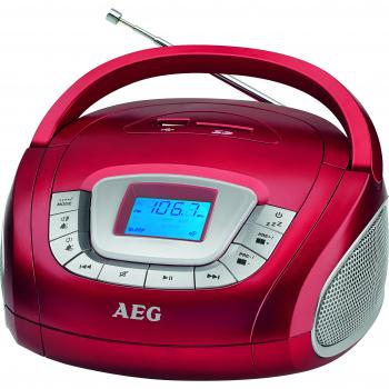 Radio Boombox AEG SR 4373 Red con Audio USB e SD