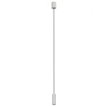 Pendelleuchte ROJA GU10, metallisch, 4 cm Durchmesser, 130 cm Höhe, hellgrau – Elegante Moderne