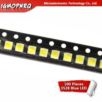 100pcs Blue 3528 SMD Light Emitting Diodes