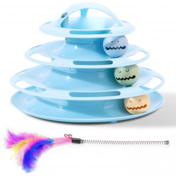 Nobleza 4 Layered Cat Toy with Glow Ball