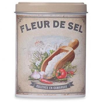Fleur de sel de camargue avec boite verseuse en métal 60 gr