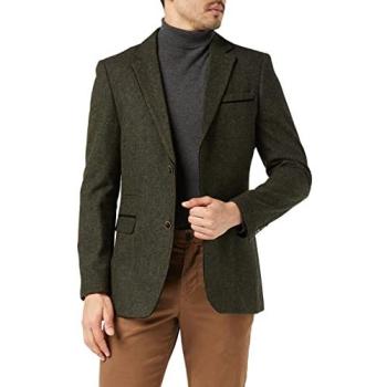 Slim Fit Green DANE Tweed Blazer – Men's XPOSED, Size 42