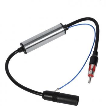 Kit de mejora de audio para coche: amplificador FM, conector y cable de extensión