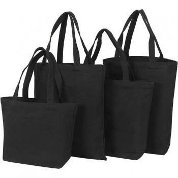 White and Black Tote Pouch