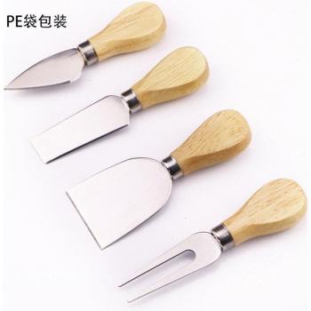 Wood Handle Cheese and Pizza Knife Set