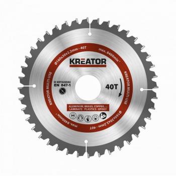 Kreator cirkelzaagblad 160mm 40T voor aluminium en kunststoffen