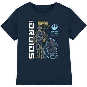 T-shirt Enfants Star Wars Droids Rebelles 5-6 Ans Teinte Marine
