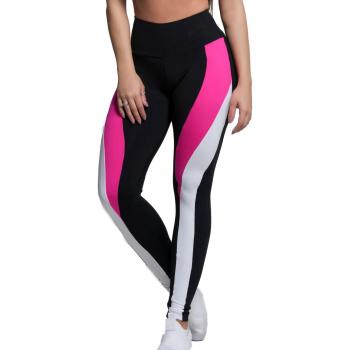 Patchwork leggings para fitness y yoga femenino