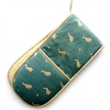 COTTON STAR‑GLOVES – Double Oven Protection, Blue, 80 × 18.5 cm – RUSHBROOKES