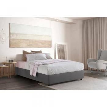 Talamo Italia Cama Matri. Adele 140x190 Gris Con Colchón Incluido