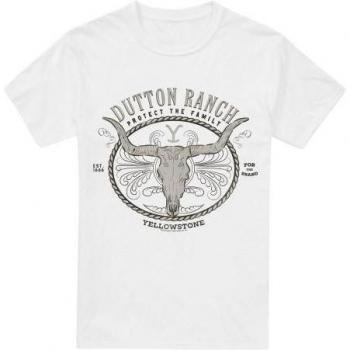 Herren T-Shirt Dutton Ranch 5XL Weiß von Yellowstone