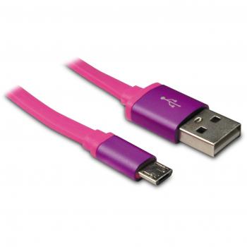 Micro‑USB a USB‑A 1 m Metronic Fucsia