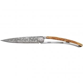 Couteau de Poche Ultra Léger en Titane Genévrier 37g Art Nouveau