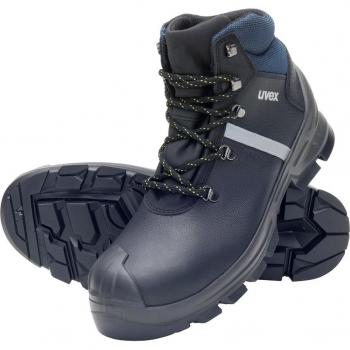 Uvex 2 Construction Schnürstiefel S3, Farbe Schwarz/Blau, Größe 35