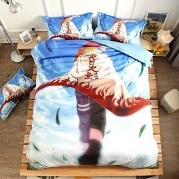Naruto Uzumaki 3‑teiliges Bettwäsche‑Set – 3D Druck, kinderfreundlich