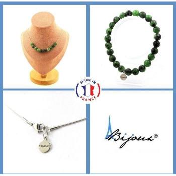 Parure de Perles Épiderte Australien – Bracelet & Collier (Taille ajustable)