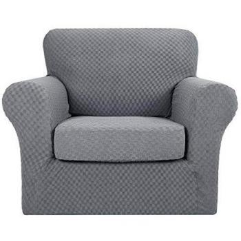 MAXIJIN Jacquard Chair Covers with Arms Super Stretch Non Slip