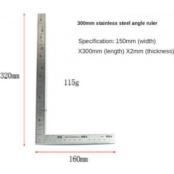 Robustes 90 Grad Edelstahl Lineal 2mm Dicke