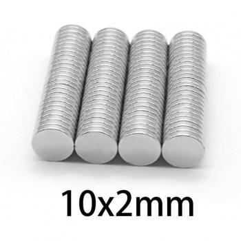 10mm Diameter 2mm Thick Neodymium Magnets