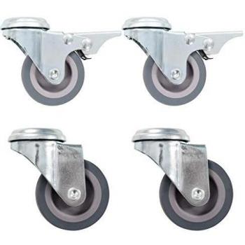 50 mm Bolt Hole Swivel Casters (Set of 8) from Vidaxl