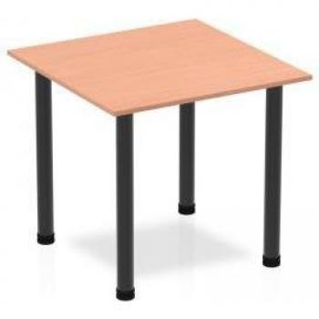 Dynamic Impulse 800mm Square Table Beech Top Black Post Leg BF00361