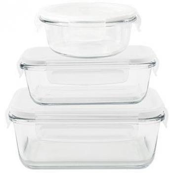 Boîte hermétique Pebbly plastique 800/650/800 ml (3 pièces)