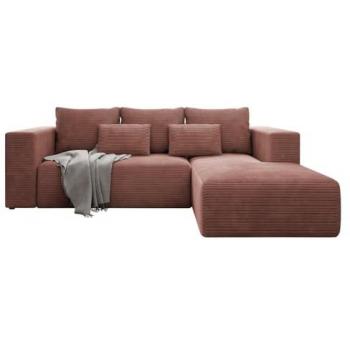 Flexibles Ecksofa Zozolia Cord mit Schlaffunktion