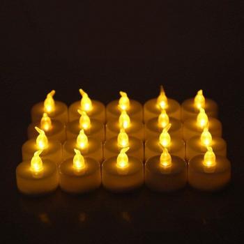 Simulation Flame LED Tea Light Candles for Birthday Parties (1/6pcs)