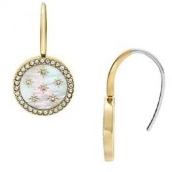 Orecchini Fossil Blu Pastello Giallo Oro Rosa