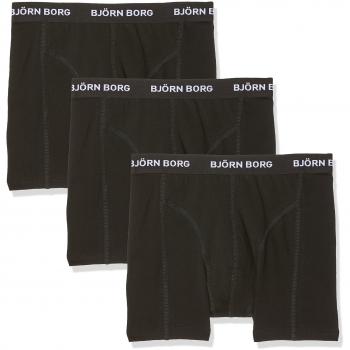 Björn Borg Men's Sammy Boxer Shorts 3-Pack (Color: Black, Size: Small)