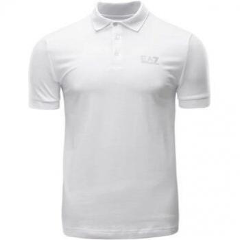 Polo EA7 Emporio Armani 8NPF14-PJVQZ in Bianco Regular Fit