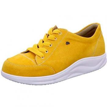 Finn Comfort FINNAMIC Ikebukuro Damen Halbschuhe Schnürschuhe gelb Sunset/Piuma – Piuma‑Gold