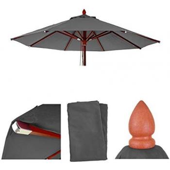 Toile pour parasol de gastronomie en bois HWC‑C57, rond
