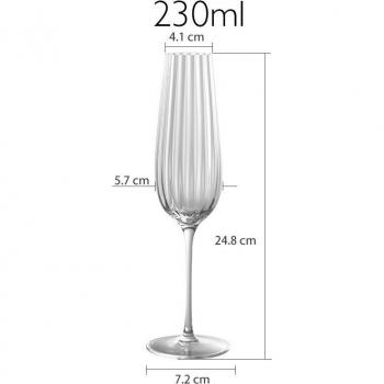 Transparent Ripple Champagne Glasses