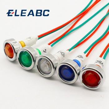 10pcs 10mm 12V LED Notification Light with 18cm Wire