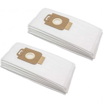 Microfleece Vacuum Bag Set (20 pcs) for Progress Diamant 600/609 & 611/699, Vhbw, 30.5×16 cm, White