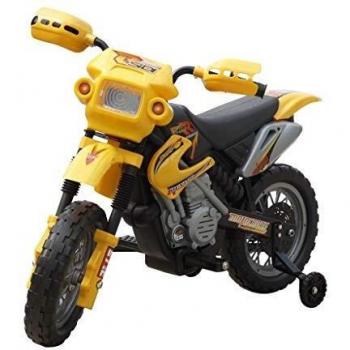 VidaXL Moto per ragazzi, giallo e nero