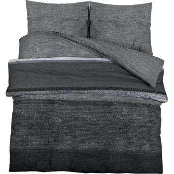 Housse de Couette Coton Gris Foncé 225x220