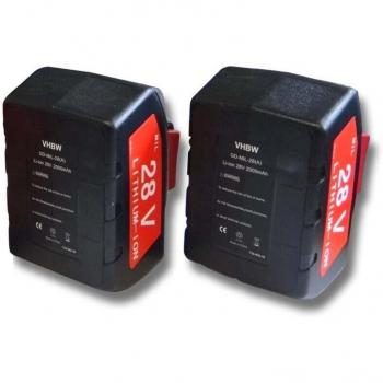 Vhbw 2 batteries 2000 mAh pour outils AEG / Milwaukee