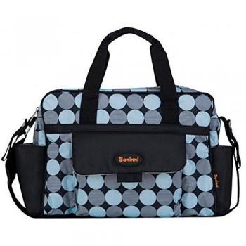 Borsa pannolini Amalfi blu a pois BNDB005-BLCL