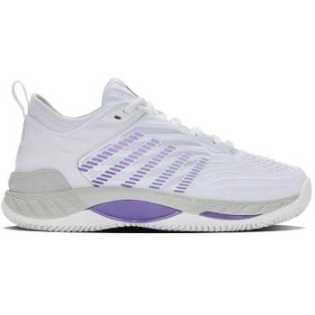 K-Swiss Hypercourt Supreme 2 Clay Court Shoe for Women – White, 6.5