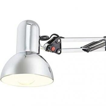 Tischlampe Friends Edition – Silber Metall, E27, 15,5 × 56 cm, 1‑Flamme, Chrom Basic Industrial