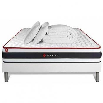 Pack Matelas Energy 160x200 + sommier + Couette + 2 oreillers