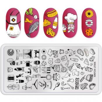 Estampador de Uñas de Formato Rectángulo en Acero