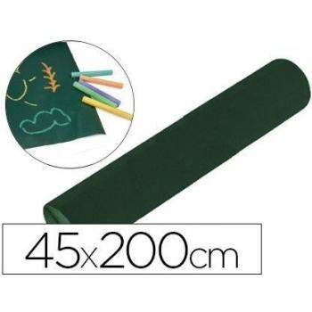 PIZARRA LIDERPAPEL ROLLO ADHESIVO 45X200 CM PARA TIZA COLOR VERDE Y NEGRO